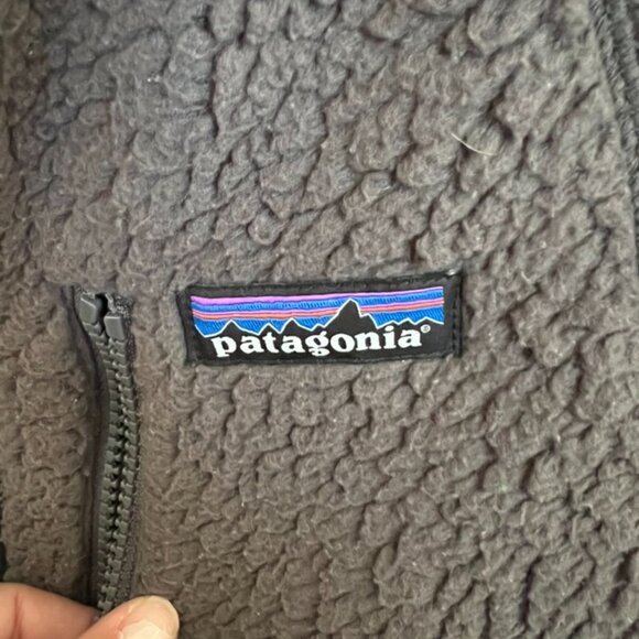Women's Patagonia Grey Retro Pile Fleece Zip Up Jacket Size S - Picture 7 of 8